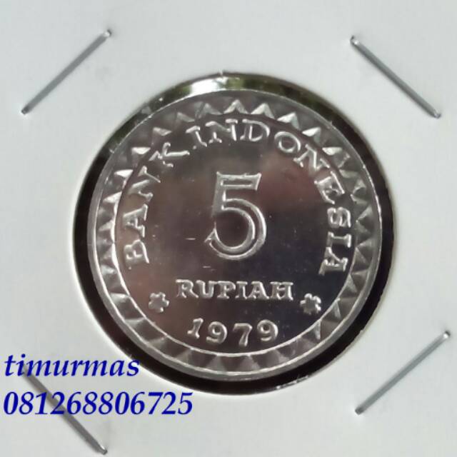Uang Kuno Koin Rp 5 tahun 1979