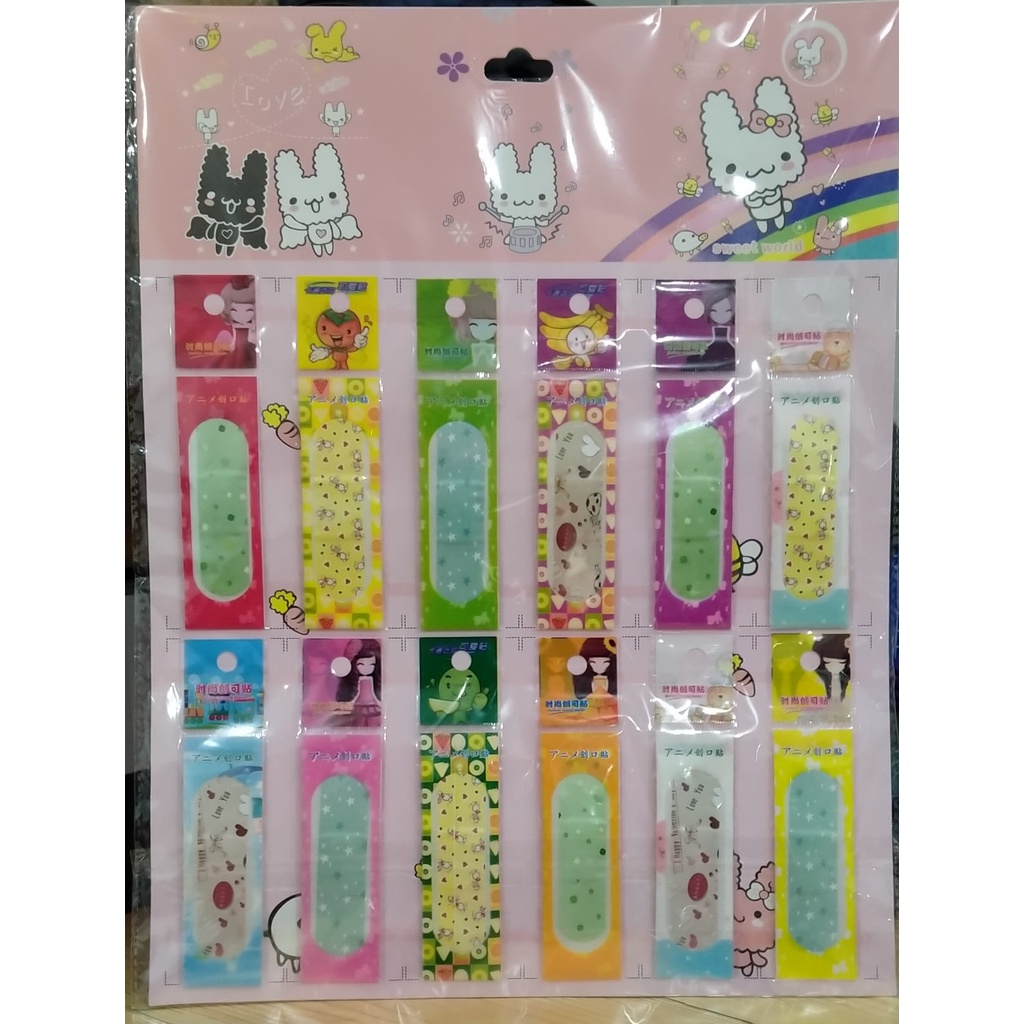 Hansaplas Karakter Plester Plaster Anak Kartun Karakter BT21 Isi 5pcs Tahan Air Waterproof