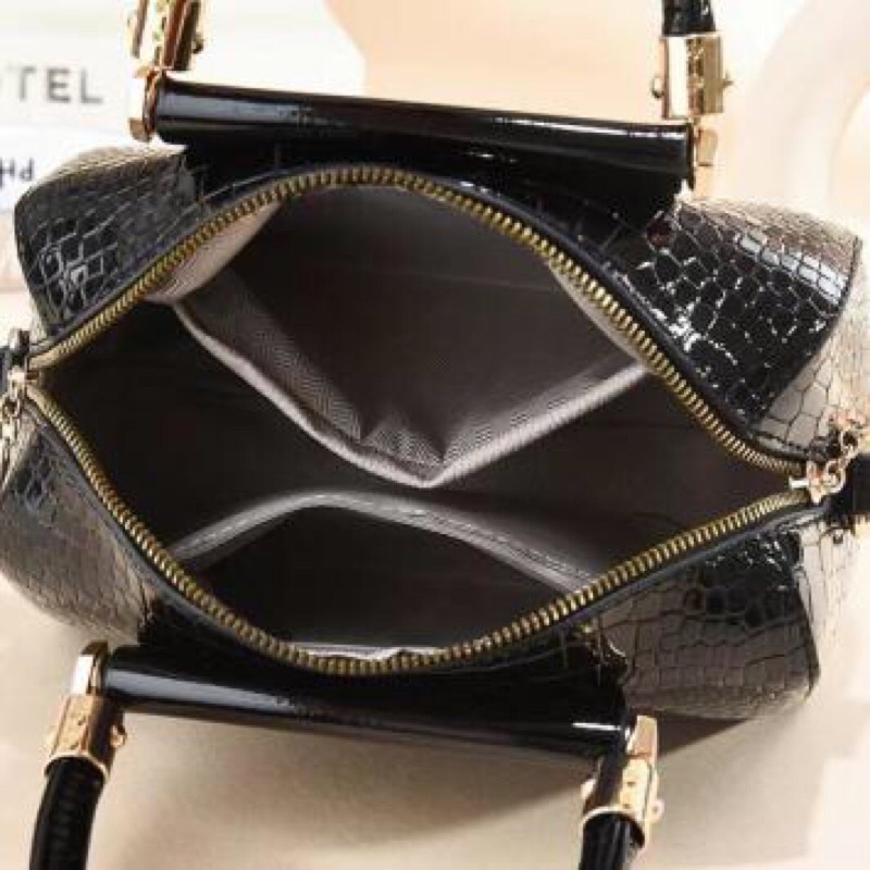 SG3492 Syafniegalery croco bag top handle import tas kulit