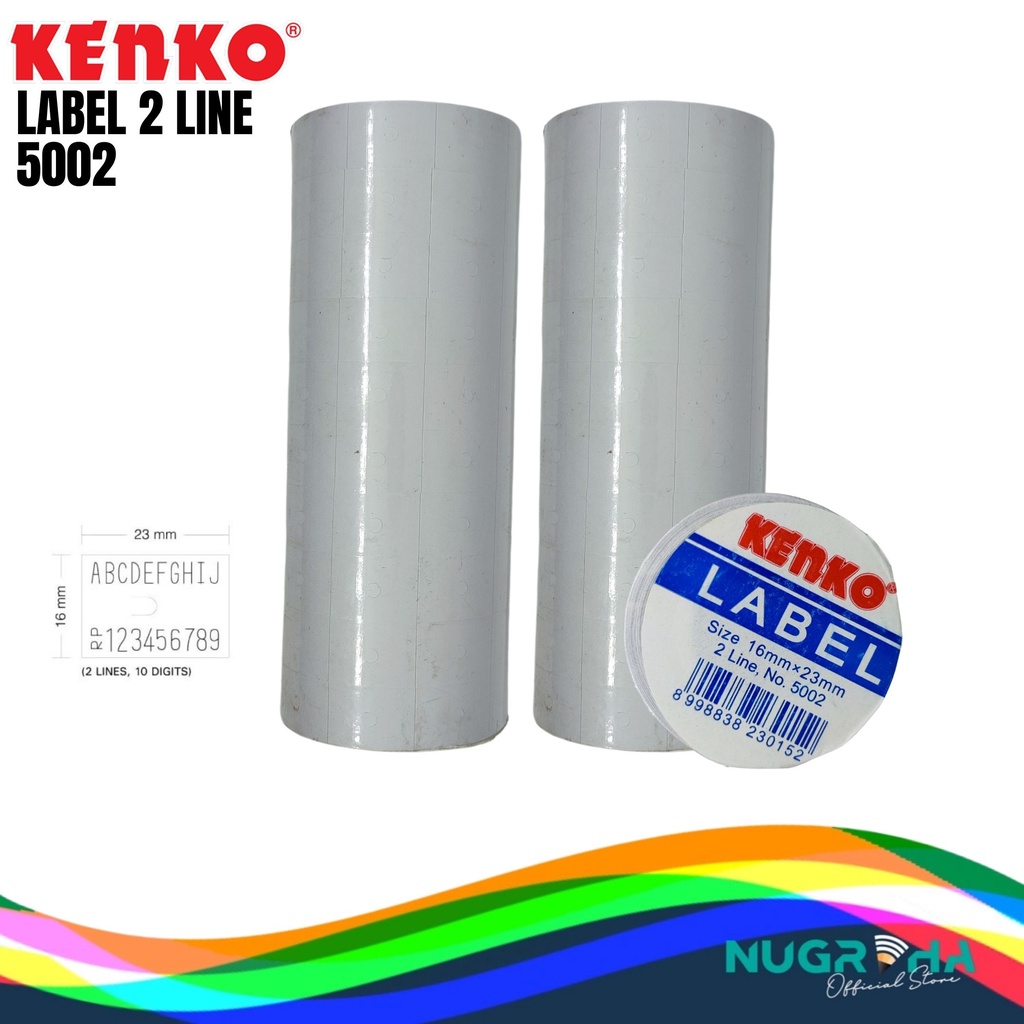 

LABEL HARGA / PRICE LABEL / REFILL 2 LINE BARIS KENKO 5002