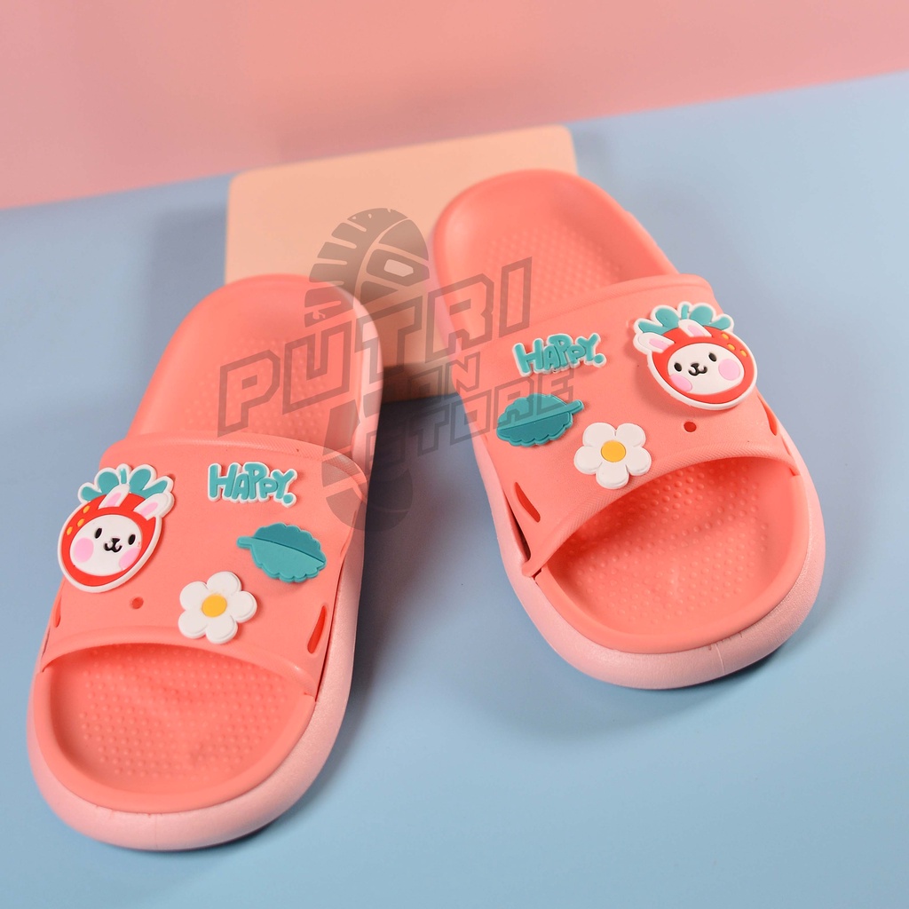 Sandal slop pria wanita empuk lucu karakter import MOKAYA