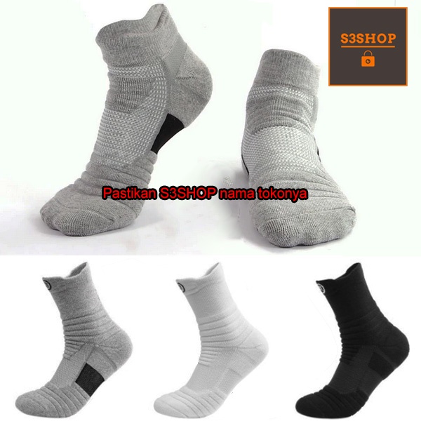 Kaos Kaki Panjang Olahraga Basket Fitness Gym Sports Premium Socks Tebal