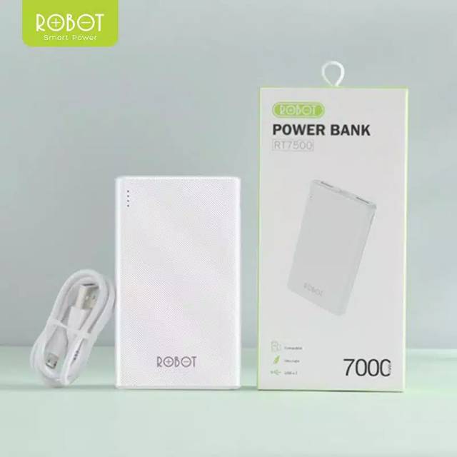 Power Bank Robot RT-7500 7000Mah 2Usb - PB Robot RT-7500 7000Mah 2Port