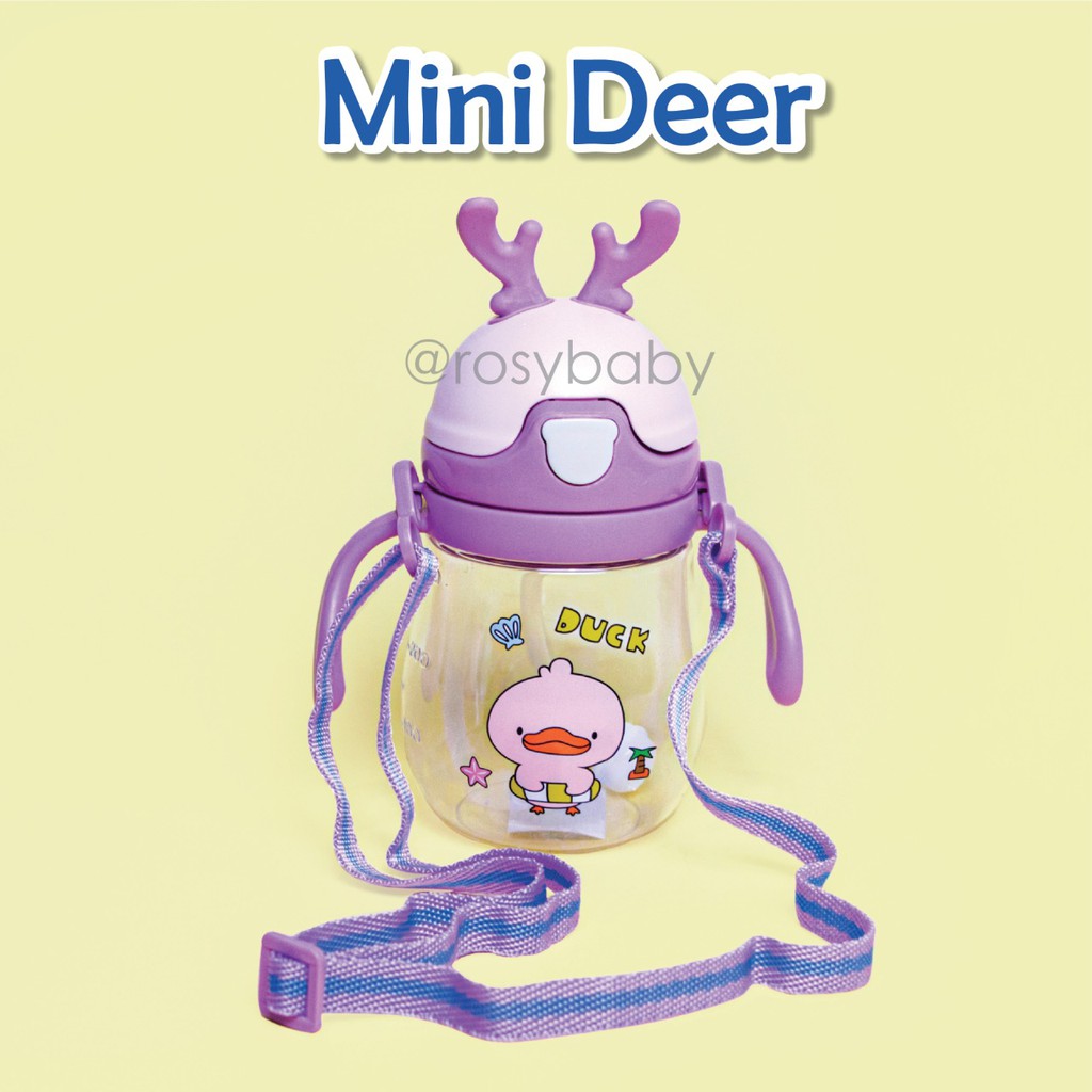 BABY SIPPY CUP / BABY STRAW CUP/ Botol Minum bayi Sedotan 280ML 370ML Botol Minum DEER RUSA jerami