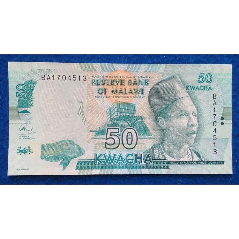UANG KERTAS MALAWI 5O KWACHA