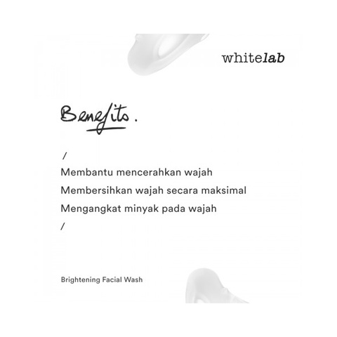 Sabun Cuci Muka Whitelab Brightening Face Wash / Pembersih Muka