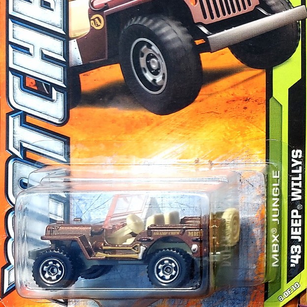 MATCHBOX '43 JEEP WILLYS 2010 COKLAT -MOBIL MINI MOBIL KECIL MBX JUNGLE ORIGINAL PROMO FLASH SALE - 