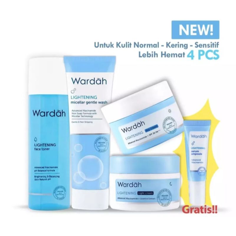Paket Lengkap Wardah lightening (gatiss serum 8ml)