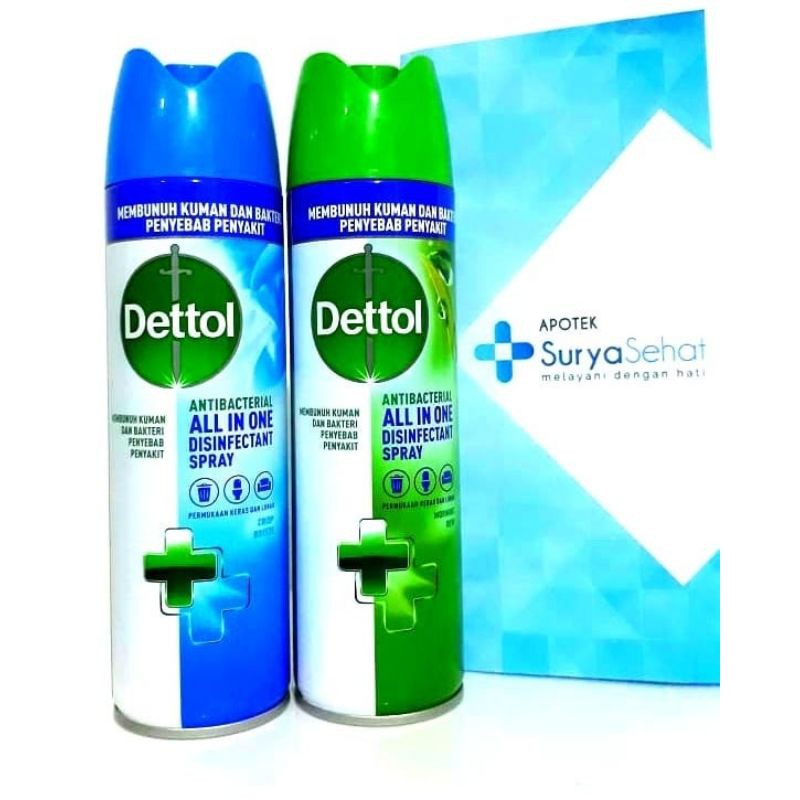 Dettol Disinfectant Spray 225ml Crisp Breeze Biru/ Morning Dew Hijau