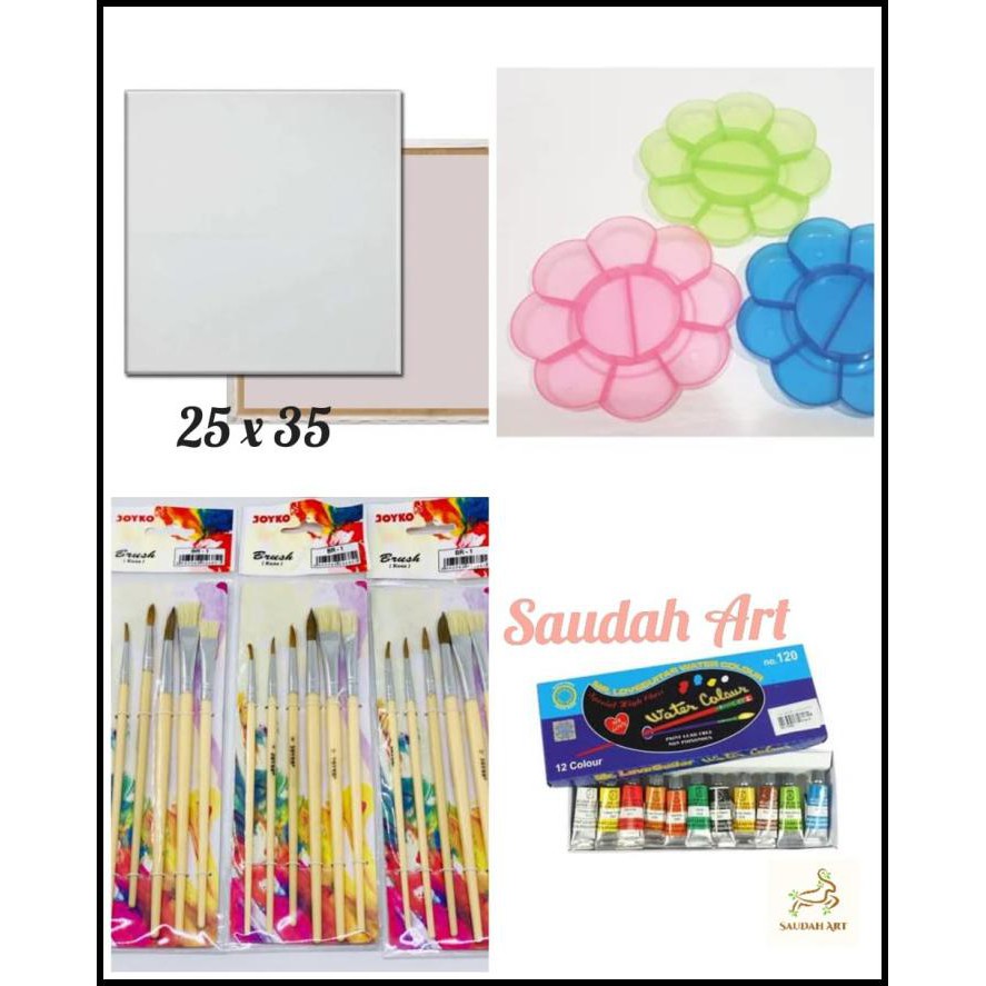 

Promo Paket Kanvas Lukis (Kanvas 25X35,Kuas,Palet,Cat Air)