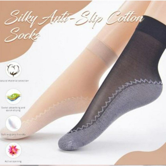 FMFIT Silky Anti Slip Socks isi 3 pasang