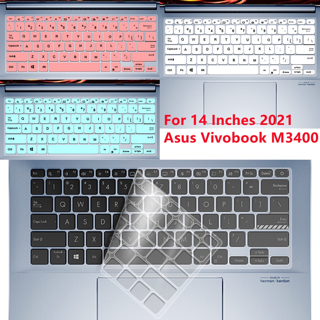 ASUS Untuk 14inci2021asus Vivobook M3400 M3400q D3400q/Pro 14m1403qa Lembut Ultra-Tipis Silikon Laptop Keyboard Cover Pelindung