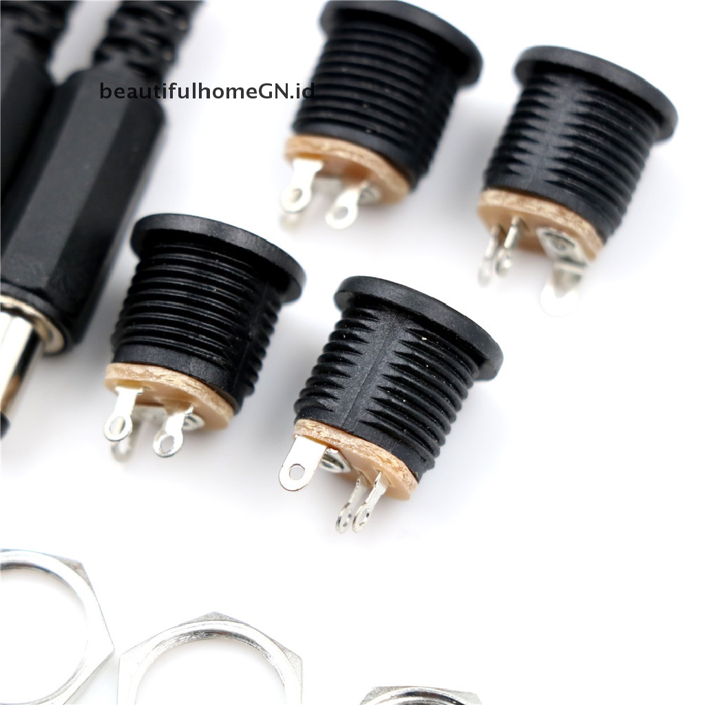 10 Pcs Konektor Sekrup Power Plug DC Male Female Ukuran 5.5mm x 2.1mm