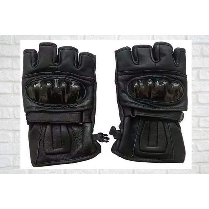 E89 Sarung Tangan Motor Sarung Tangan Kulit Batok Glove Half Protector