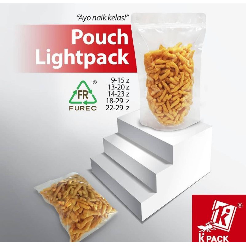 kemasan standing pouch bening lightpack 18 x 29
