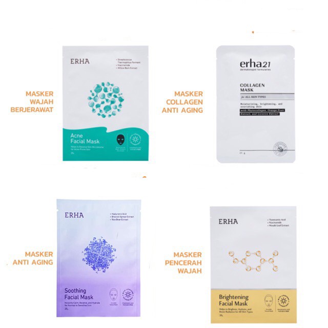 Erha Facial Mask - 1Pcs Acne/Soothing/Brightening