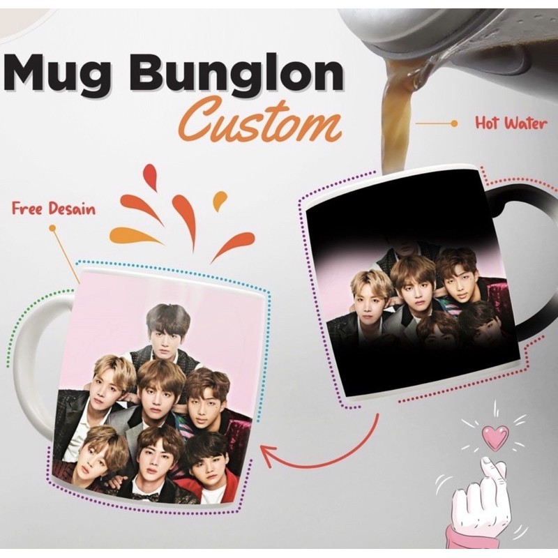 custom magic mug / mug bunglon / mug unik