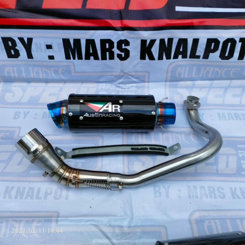 Knalpot Austin Racing Nmax Aerox Beat Vario 125 Vario 150 PCX 150 PCX 160 SCOOPY LEXY ADV Genio Mio M3 Mio J XMAX Knalpot AR jupiter vega supra 125-5