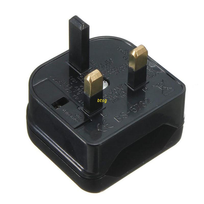 Btsg Adapter Konverter Power Socket Euro 2pin Ke Uk 3pin Untuk Travel