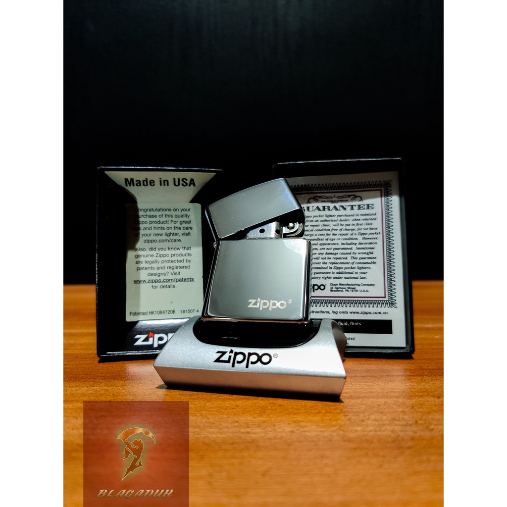 SHp2 ZIPPO ORIGINAL SILVER CHROME TITLE ZIPPO 317Z I MADE IN USA