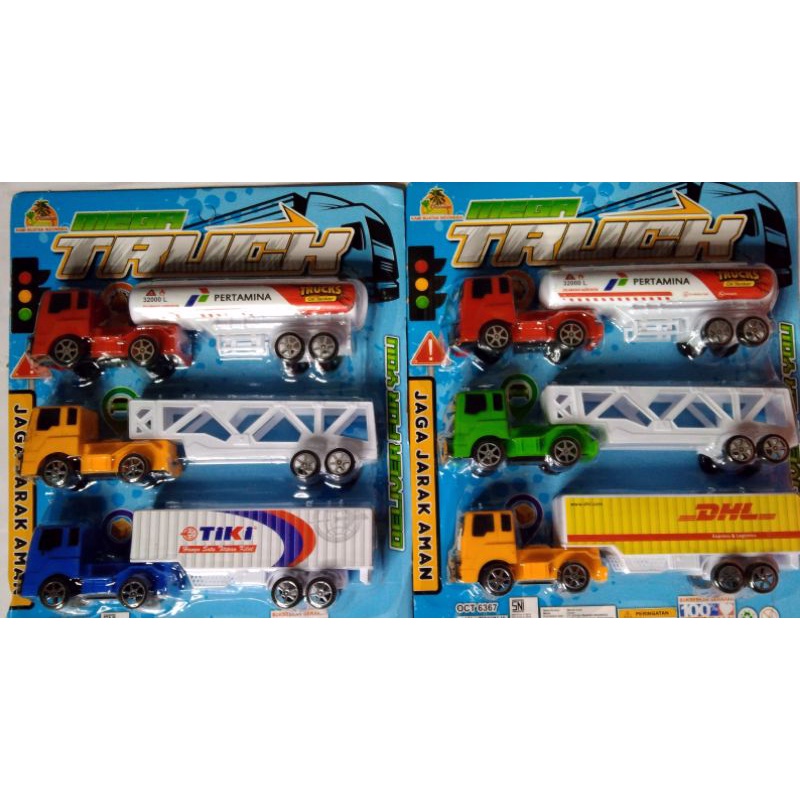 Mainan Mobil Truck Expedisi Mega set 3pcs OCT 6367