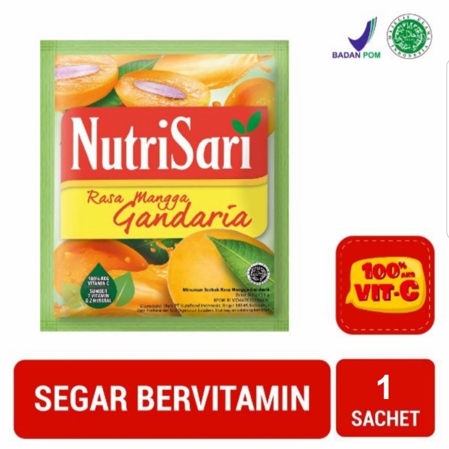 

NutriSari Mangga Gandaria - Minuman Buah Vitamin C (1 Sachet)