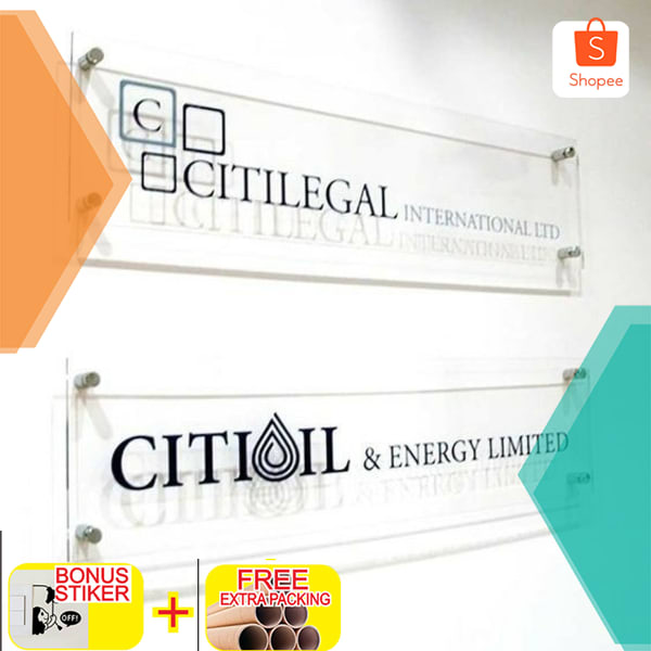 

SIGN BOARD AKRILIK CUSTOM 25x7 / PAPAN INFORMASI AKRILIK Elegan