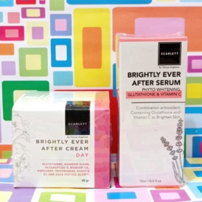 Paket Hemat Scarlett Whitening Brightly Ever After Day Cream + Scarlett Whitening Brightly Ever Afte