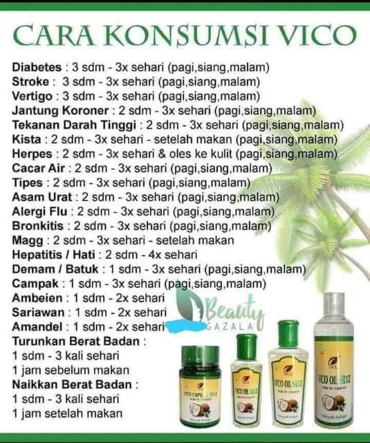Jual Vico Virgin Coconut Oil 60Ml Terlaris!! Minyak Ajaib Untuk Kesehatan Dan Kecantikan Indonesia|Shopee Indonesia