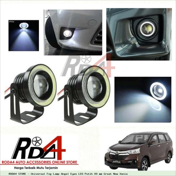 Universal Fog Lamp Angel Eyes LED Putih 89 mm Great New Xenia rod4