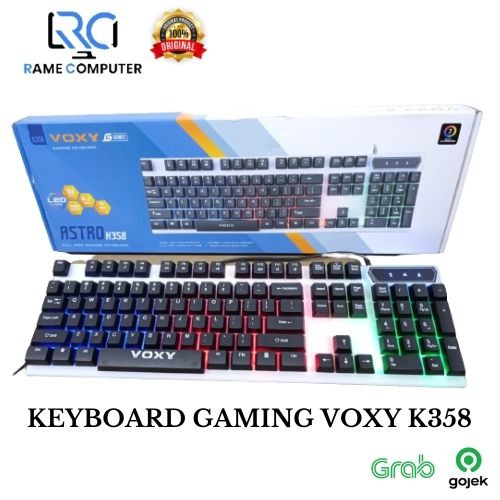 KEYBOARD GAMING VOXY K358 G SERIES RGB RAINBOW LED LAMPU