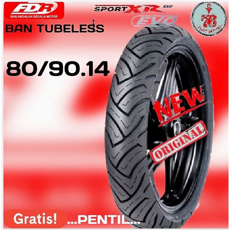 BAN TUBELESS FDR SPORT XR EVO 80/90.14 FREE PENTIL