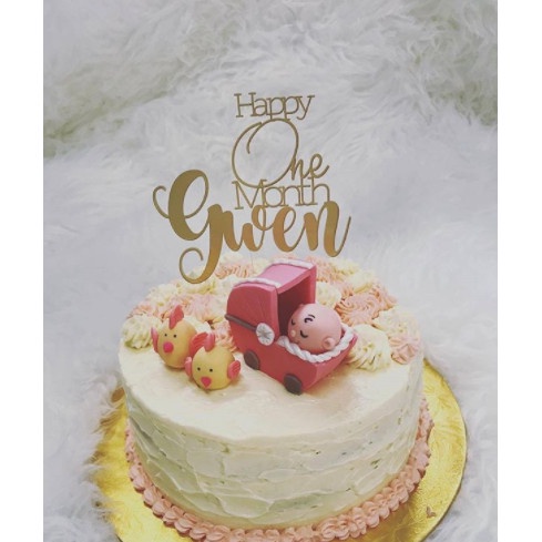 crispu | Cake Topper One Month/ 1 bulan/ Baby Born