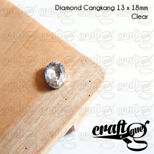 Diamond Cangkang Oval 13x18mm