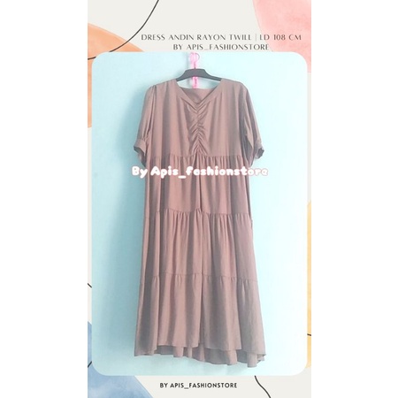 (Bisa COD) LONG TUNIK TWILL LATANZA | ATASAN WANITA | TUNIK RAYON TWILL | DRESS ANDIN RAYON TWILL | 