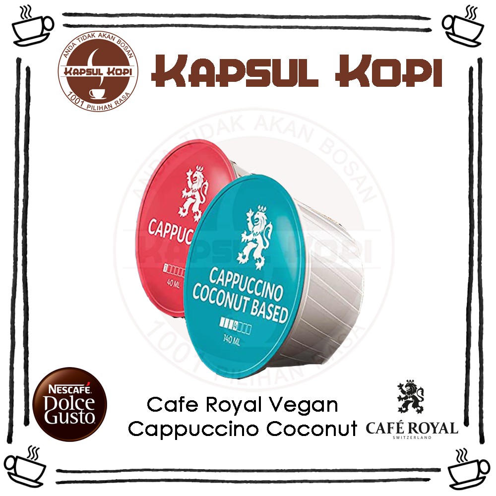 

Ecer Cafe Royal Cappuccino Coconut KapsulKopi Nescafe Dolce Gusto Compatible
