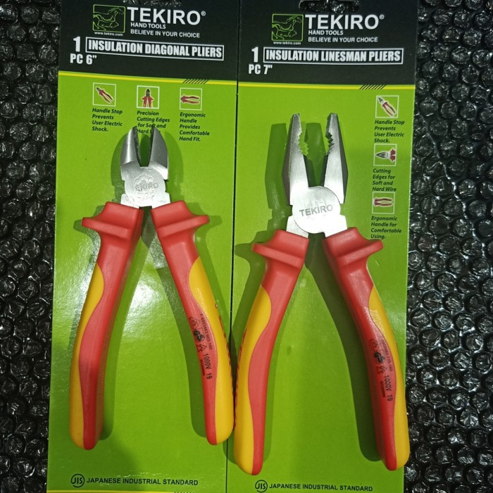 Tekiro Tang Listrik Potong 6 Inchi Kombinasi 7 Inchi Listrik- Tang Listrik Tekiro 2 Pcs ORIGINAL