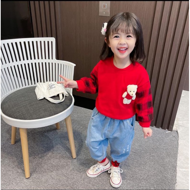 SETELAN SWETER IMPORT  (FREE BONEKA)