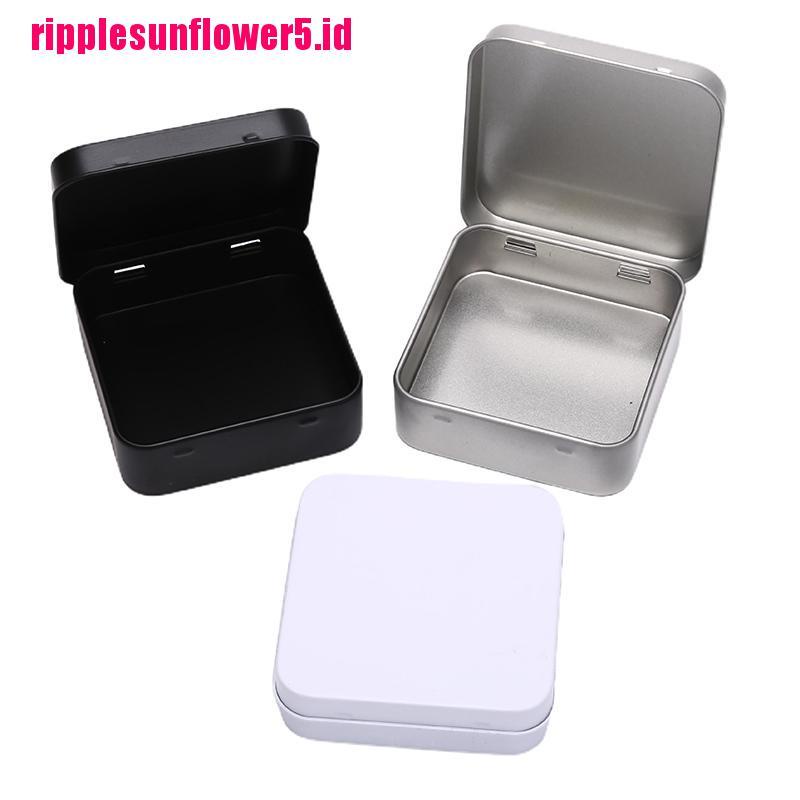 # Kaos T-Shirt Wanita Lengan Pendek Motif Print #Kotak Penyimpanan Koin / Perhiasan Mini Bentuk Persegi Bahan Kaleng