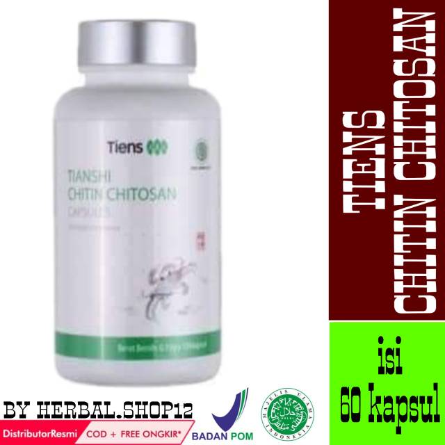 Tiens Chitin Chitosan Capsules - Detox Herbal Pelangsing Tianshi Ori  isi 60 Kapsul