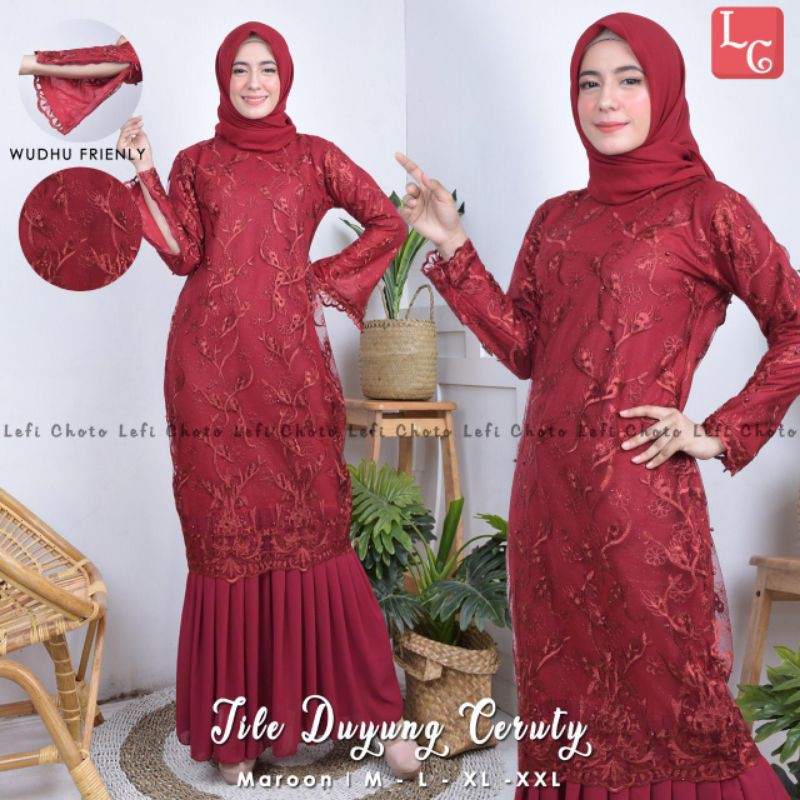GAMIS TILLE DRESS DUYUNG TILLE SERUTTI/GAMIS DUYUNG WISUDA/GAMISS PESTA