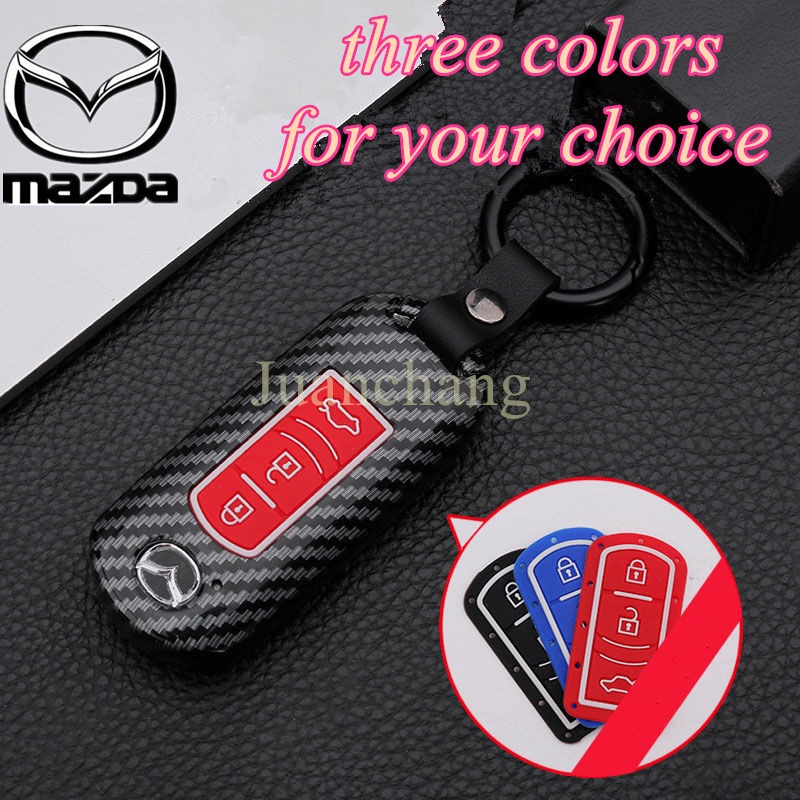 Case Kunci Mobil Bahan ABS Carbon Fiber Untuk Mazda 2 3 6 Atenza Axela Demio CX-5 CX-5 CX-3 CX-7 CX-9 2015 Mx-8 2018