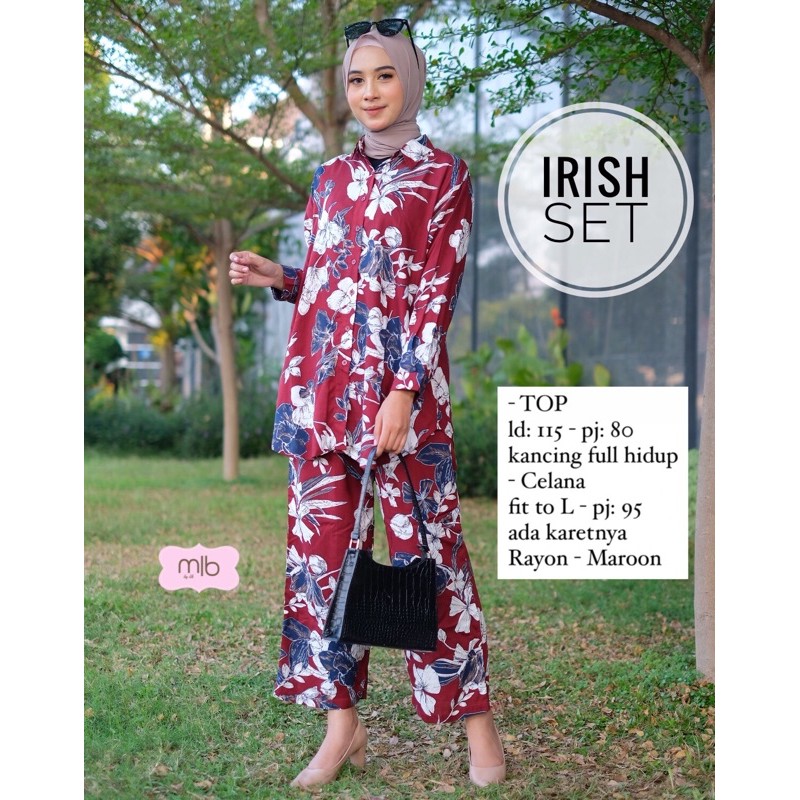 IRISH SET , MLB kemeja rayon, kemeja oversized