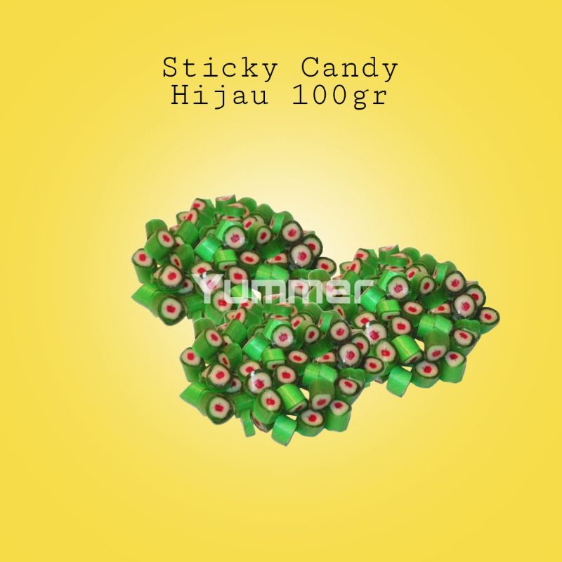 

Sticky candy HIJAU permen roll lollipop lolipop unik