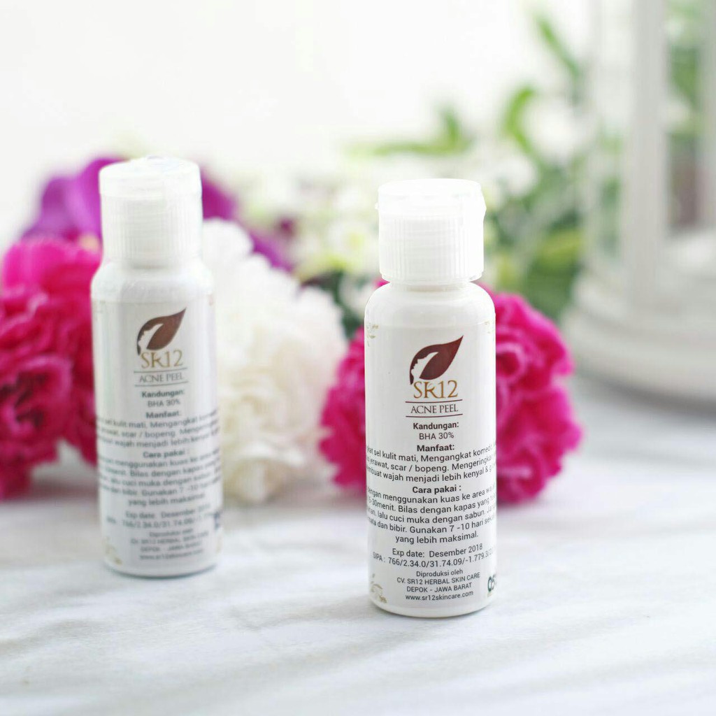 SR12 Acne Peel By Misssr12 BHA 30 Peeling Wajah Glowing Penghilang Jerawat Bopeng Skincare Herbal