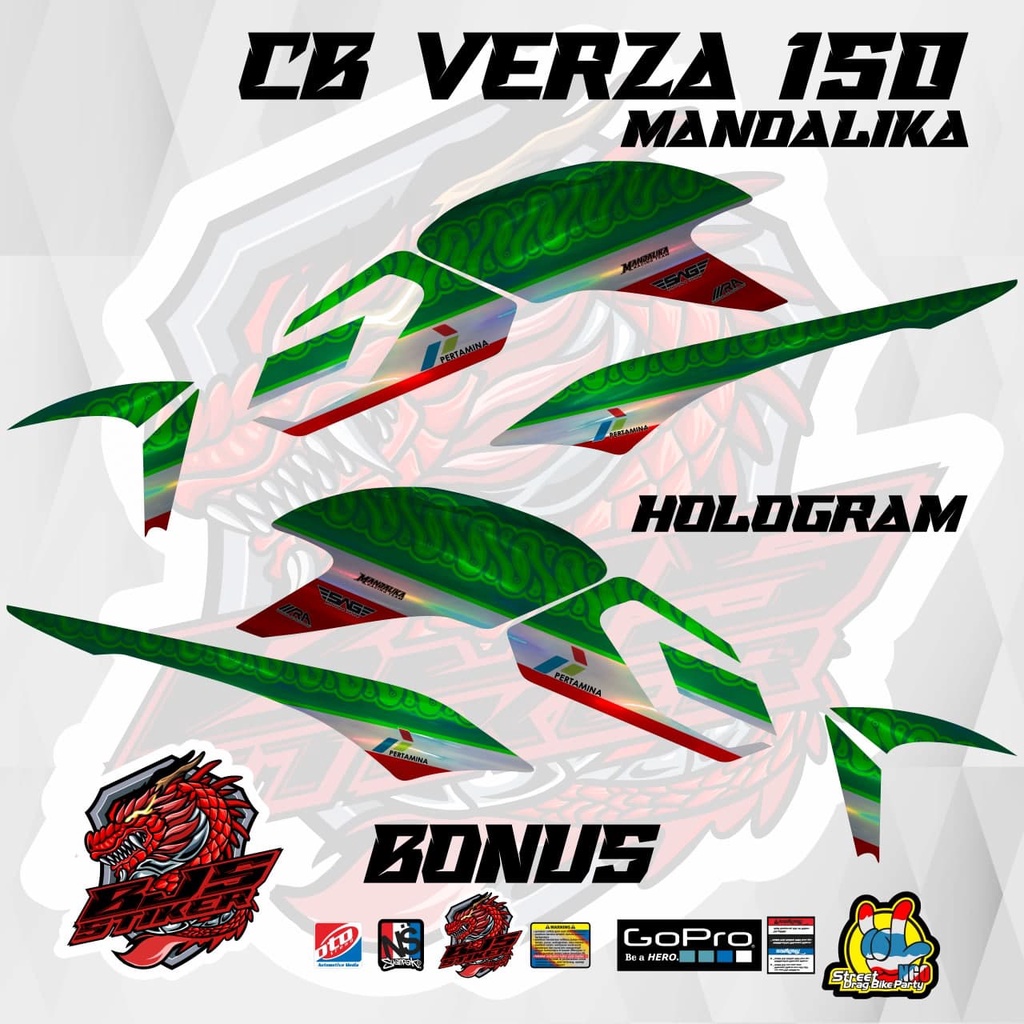 Striping cb verza 150 - Stiker Decal hologram cb verza 150 mandalika