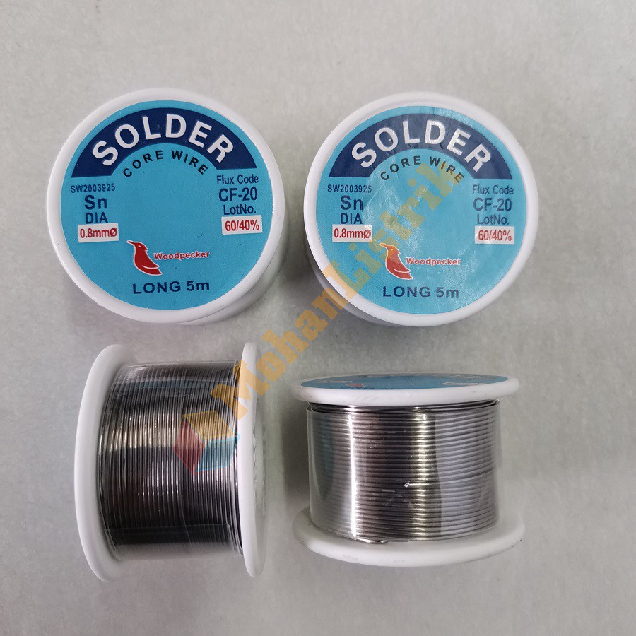 Kawat Timah Solder Patri 0.8mm Flux Cored Solder Wire Kawat 5 Meter