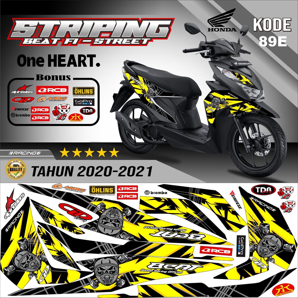 Striping Beat New Stiker Beat Variasi kode 89