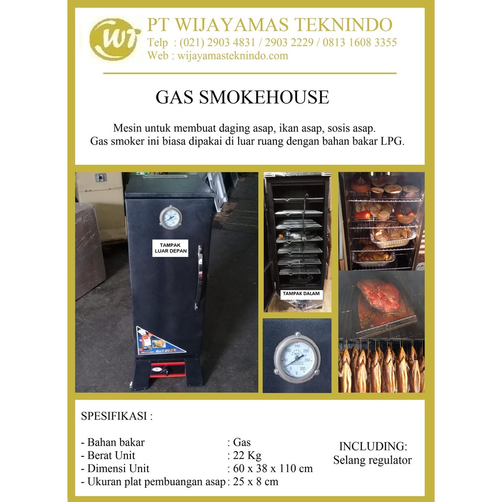 Gas Smokehouse | Mesin Pengasap Ikan, Sosis, Daging Asap