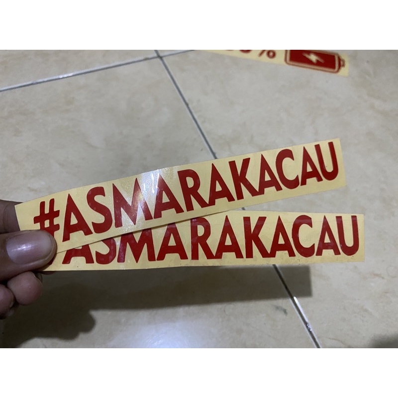 Cutting stiker #ASMARA KACAU / stiker murah / stiker viral / stiker hologram